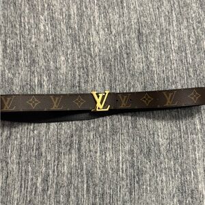 Louis Vuitton black and Monogram reversible Belt